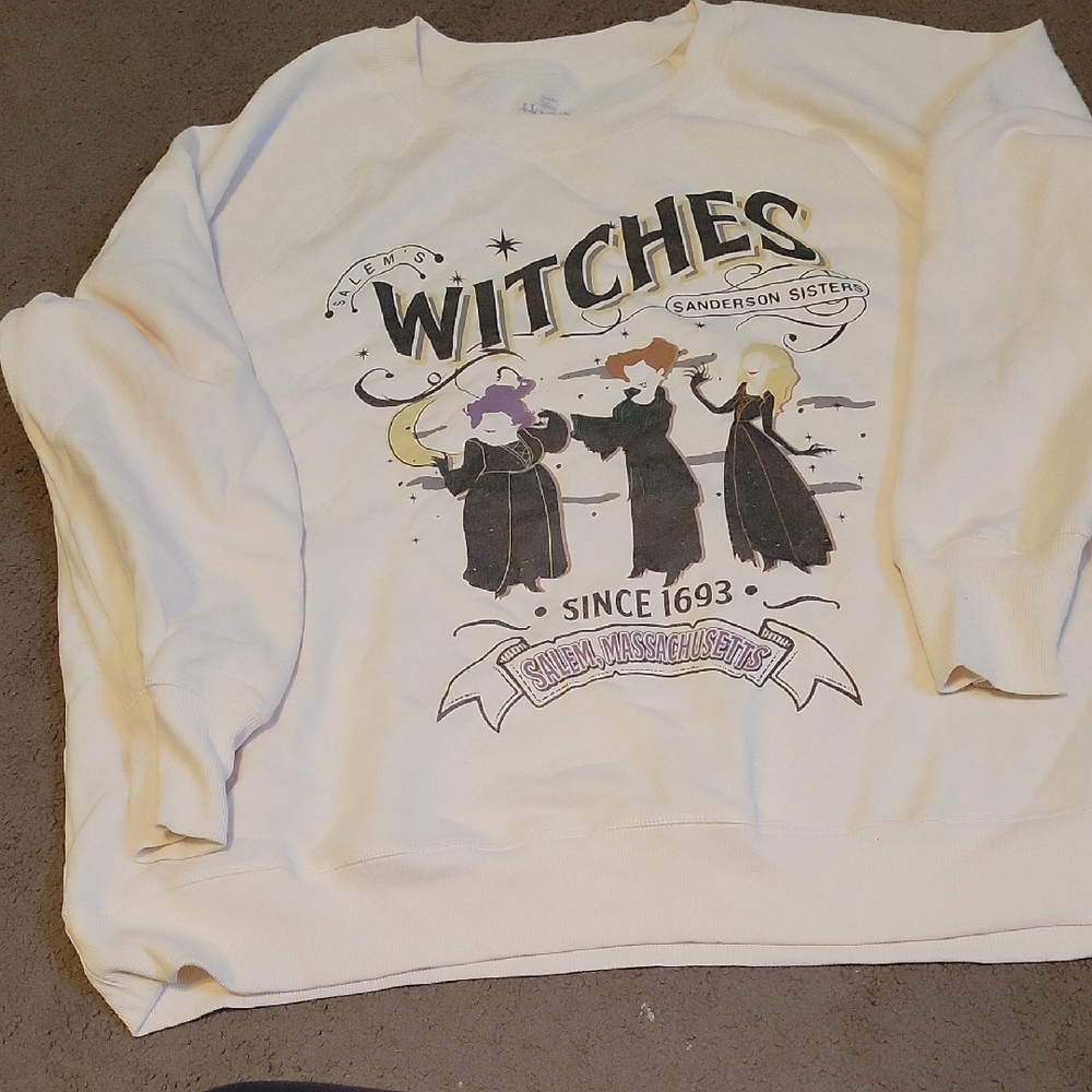 Hybrid Apparel White Hocus Pocus Graphic Crewneck